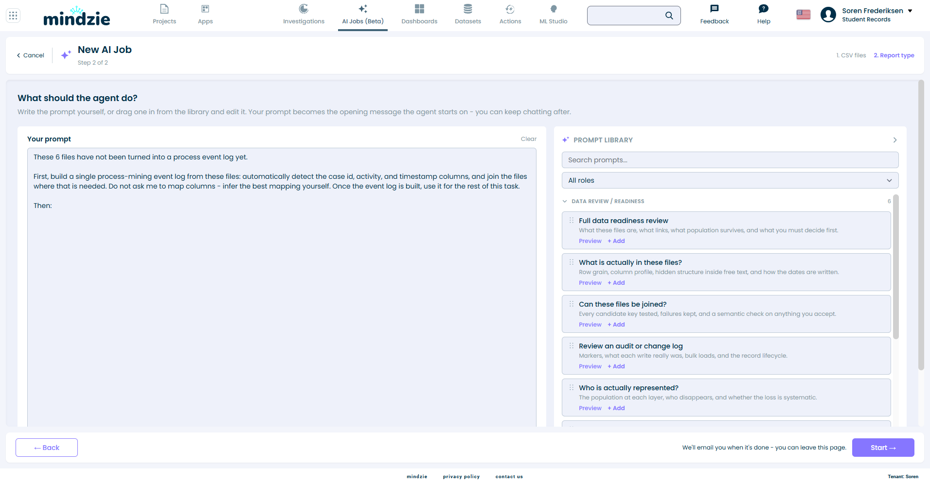 The Data review / readiness group