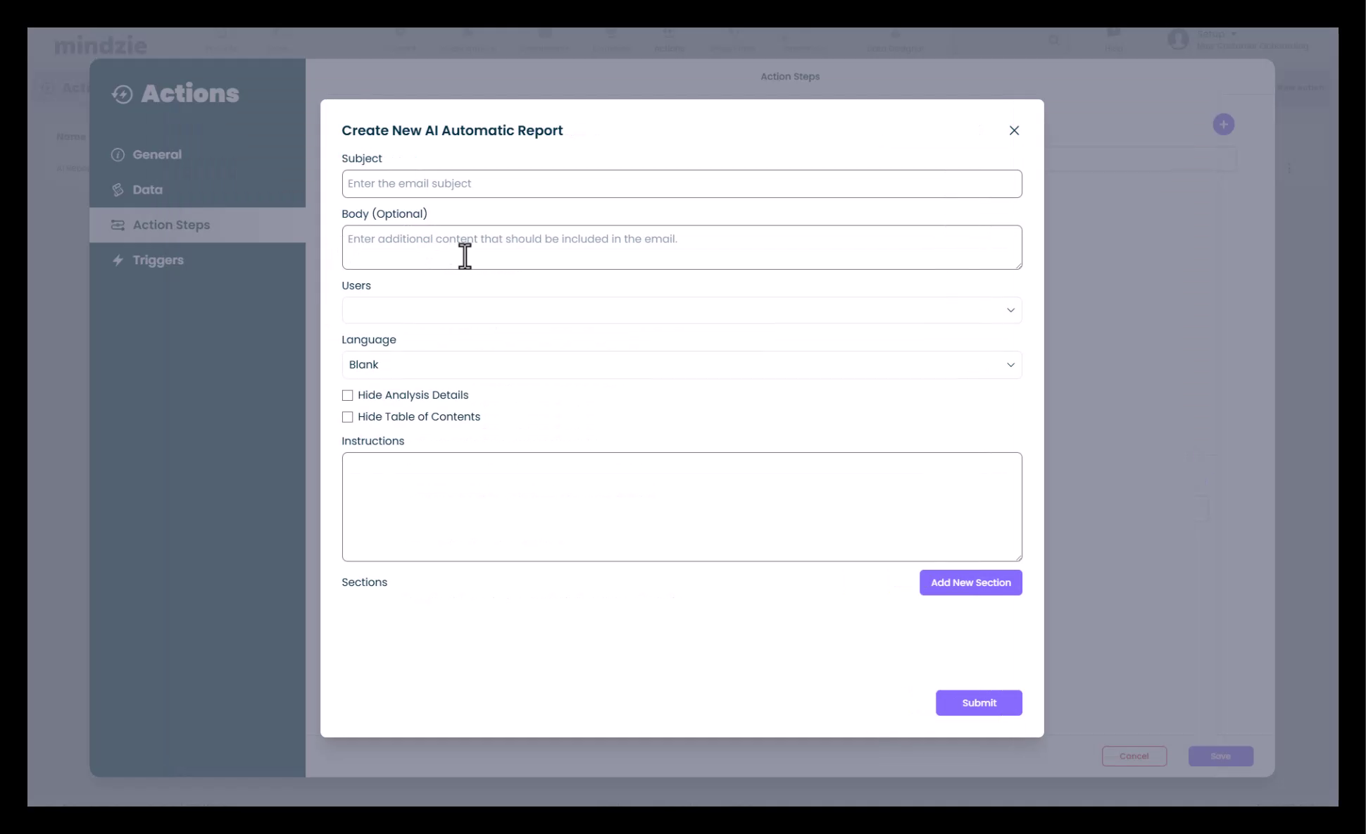 AI Report Configuration