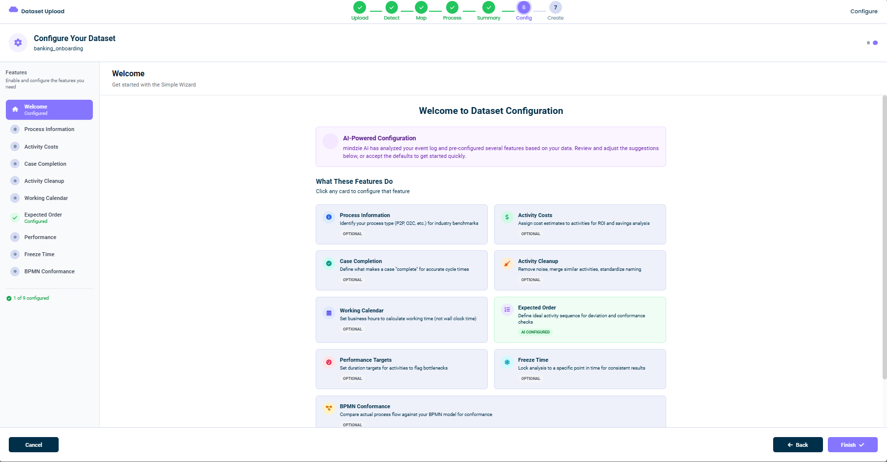 Dataset Configuration Wizard
