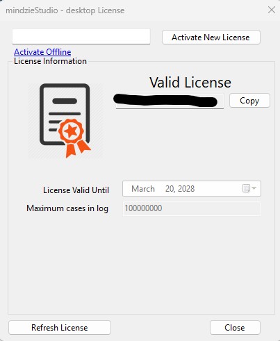 License Dialog