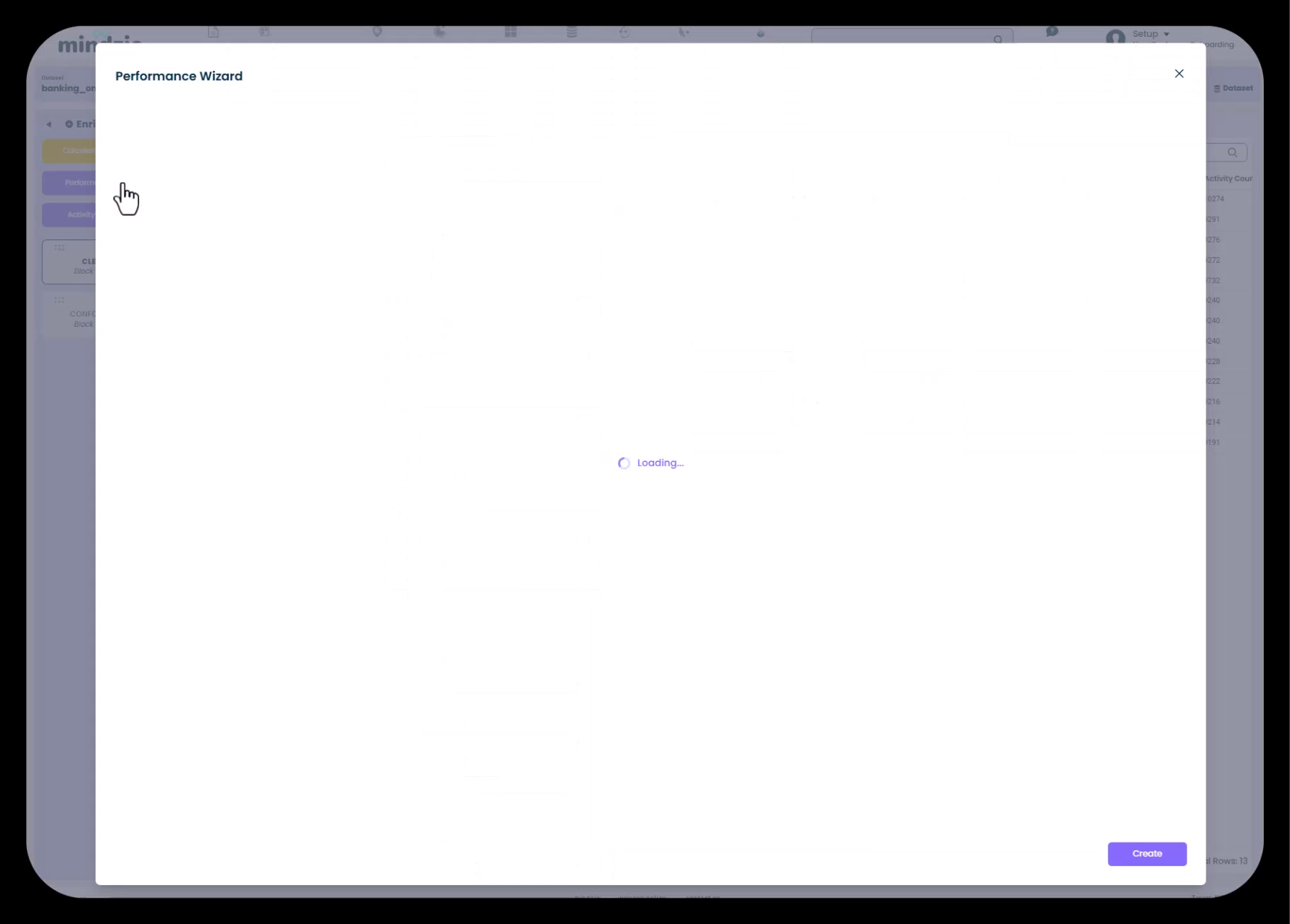 Performance Wizard Loading