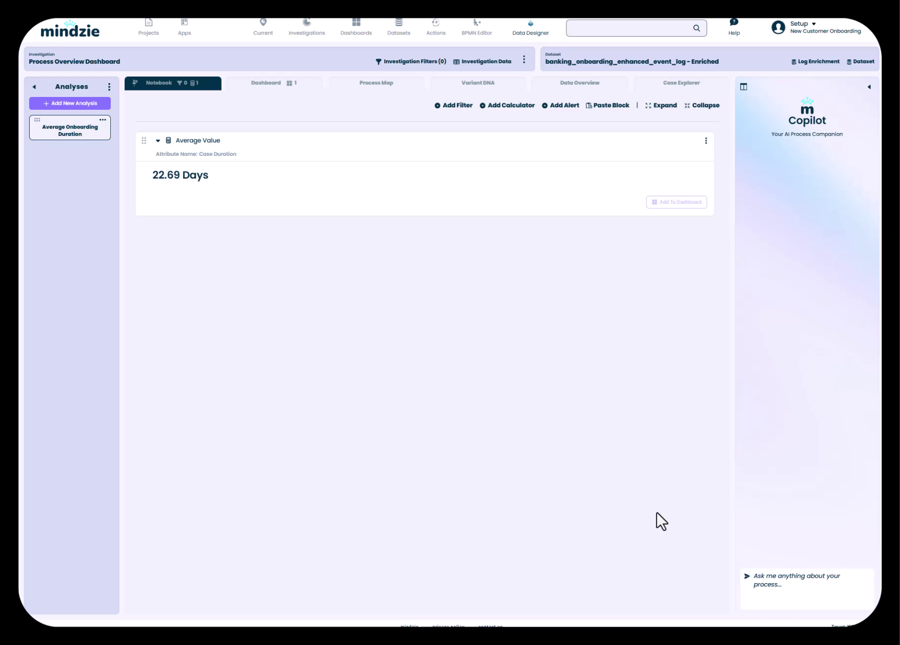 Notebook View with Metric
