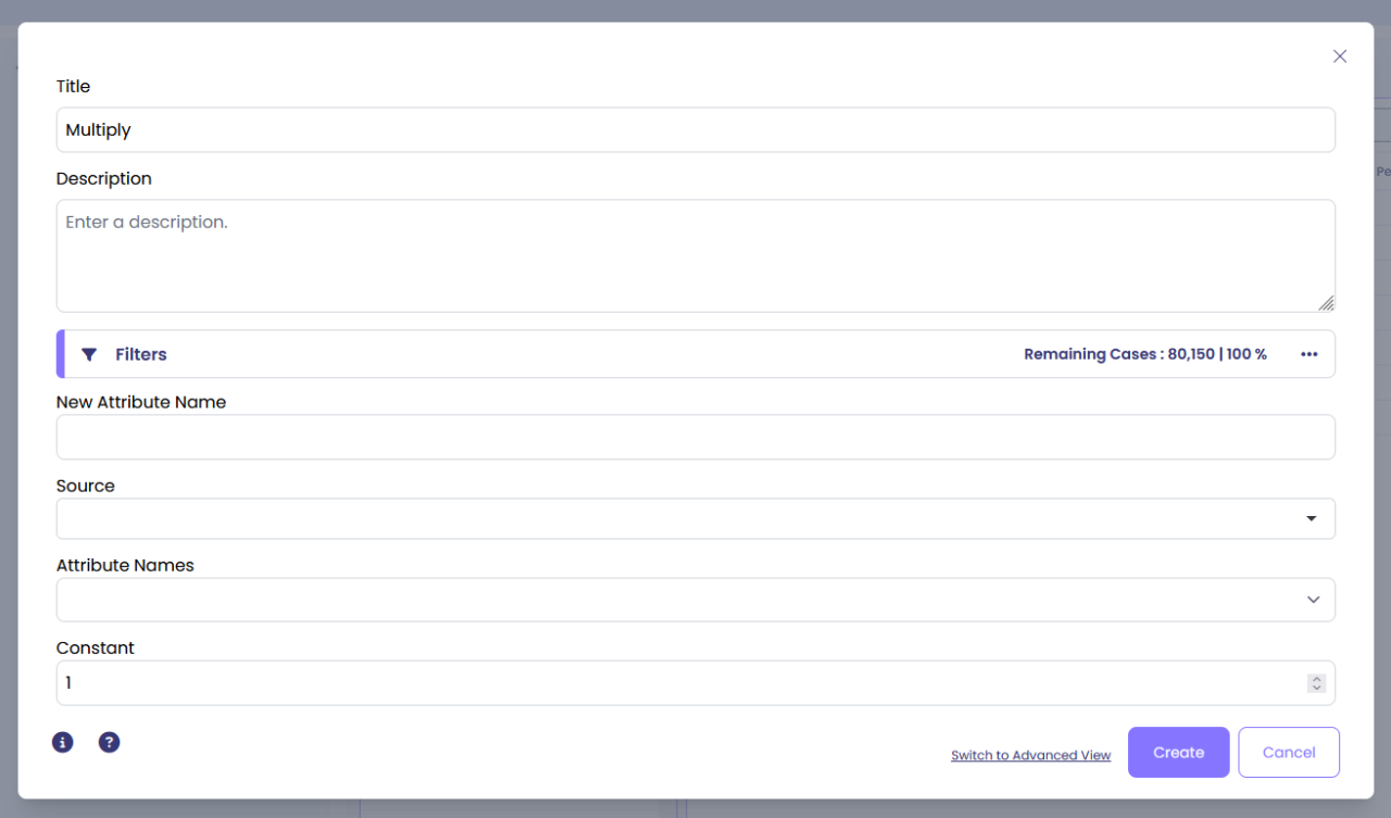 Result of multiplication enrichment applied to invoice data