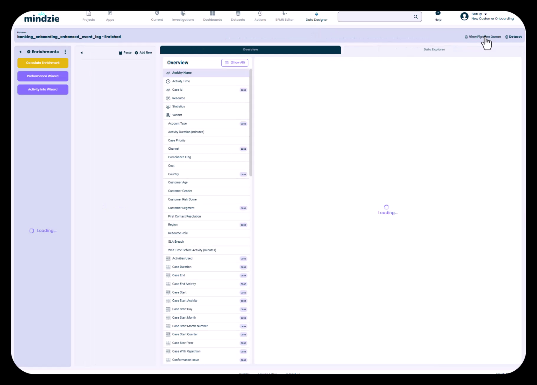 Enrichment Overview Screen