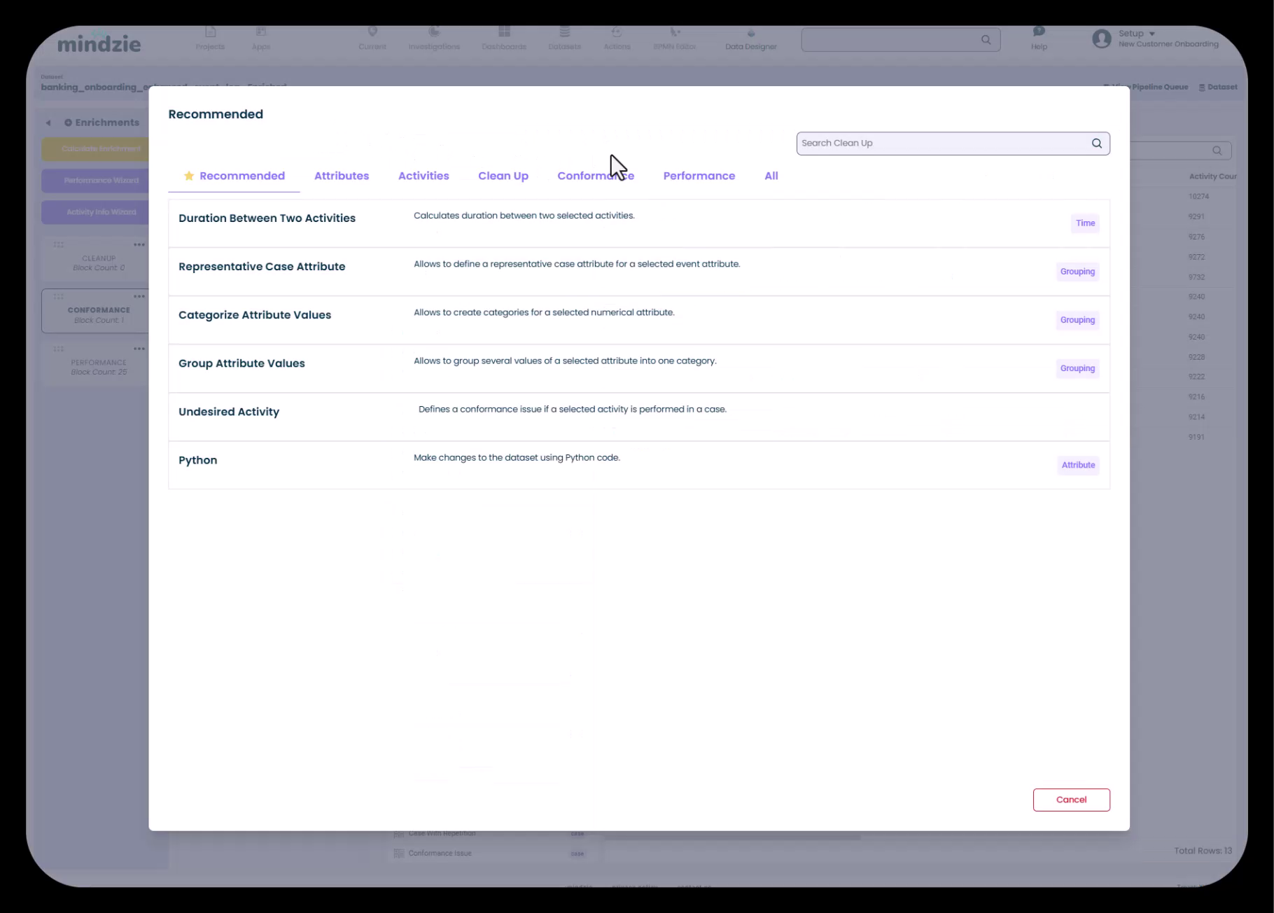 Conformance Enrichment Library