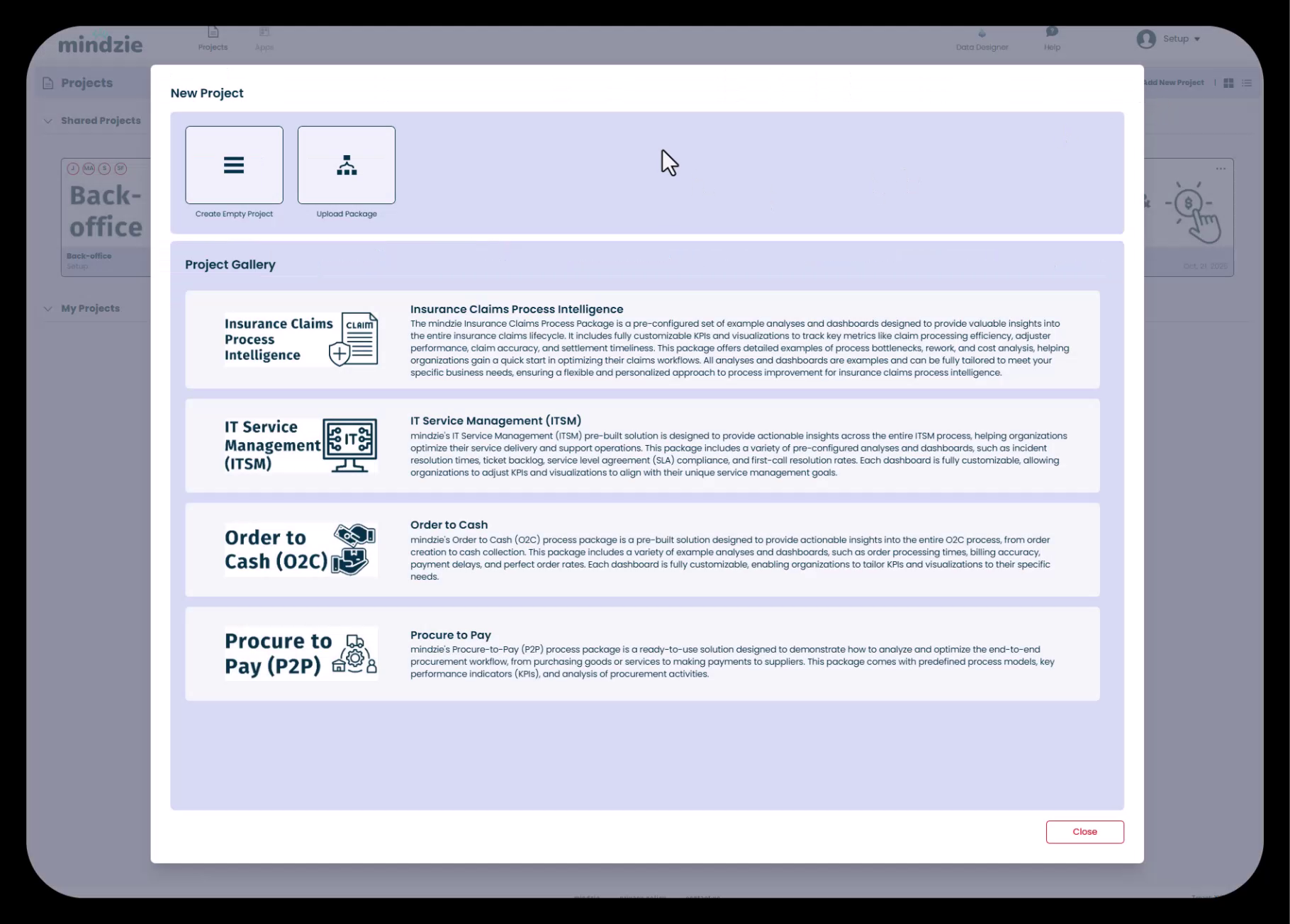 New Project Dialog