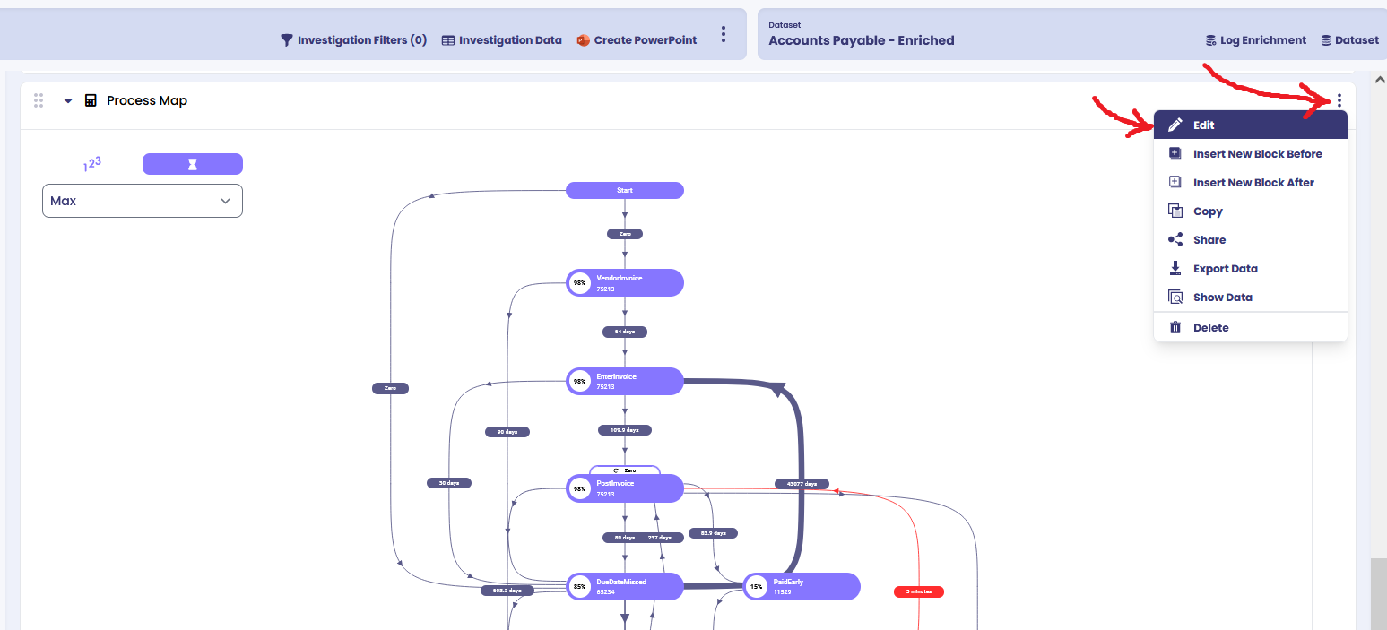 Process Map Settings and Configuration